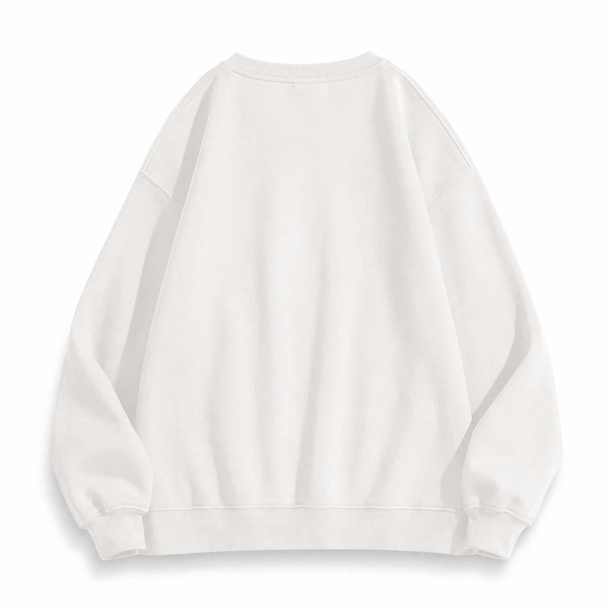 Professional back-view image of the same hoodie or sweatshirt, created using ListingReady without inventing rear details or changing the original colour, print, hood, drawstrings, cuffs, stitching and proportions.
